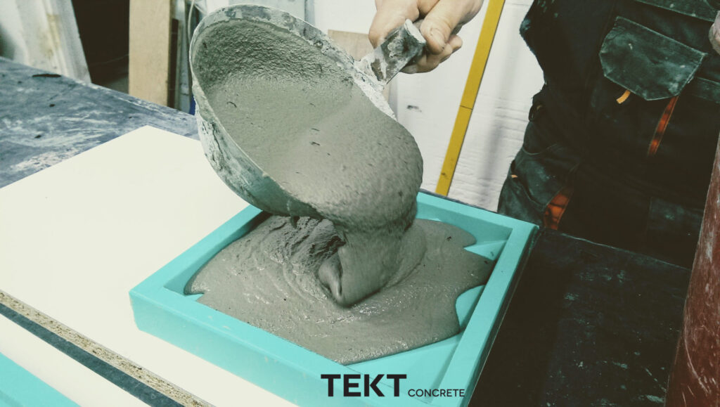 Proces produkcji kafli z betonu architektonicznego TEKT Concrete - MILKE
