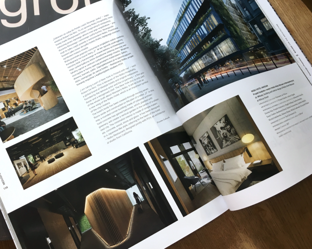 Publikacja z okazji 20 lat Medusa Group i projekt realizowany z MILKE - Hotel Nobu