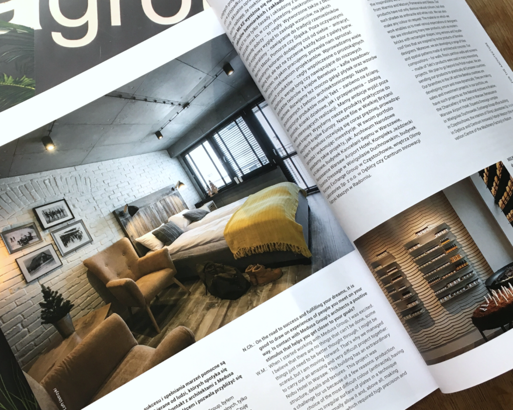 Publikacja z okazji 20 lat Medusa Group i projekt realizowany z MILKE - Hotel Nobu