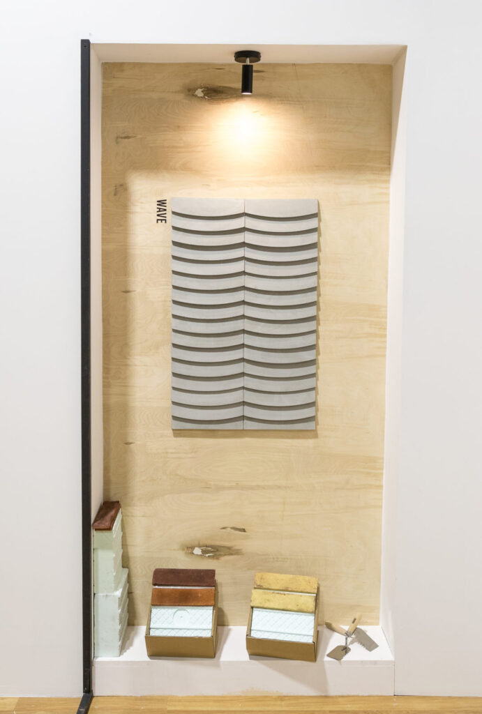 Stoisko MILKE i TEKT Concrete na targach Warsaw Home 2019 - kafle Wave