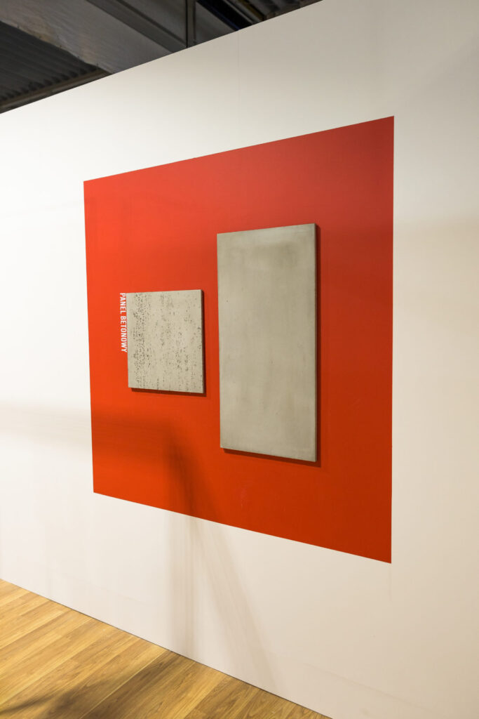 Stoisko MILKE i TEKT Concrete na targach Warsaw Home 2019 - plyty betonowe