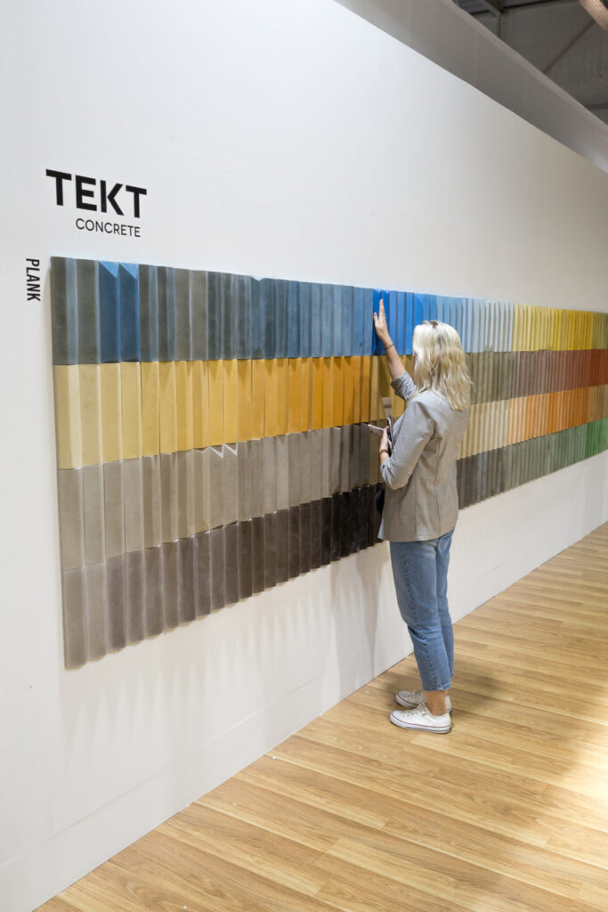 Stoisko MILKE i TEKT Concrete na targach Warsaw Home 2019 - kolory betonu